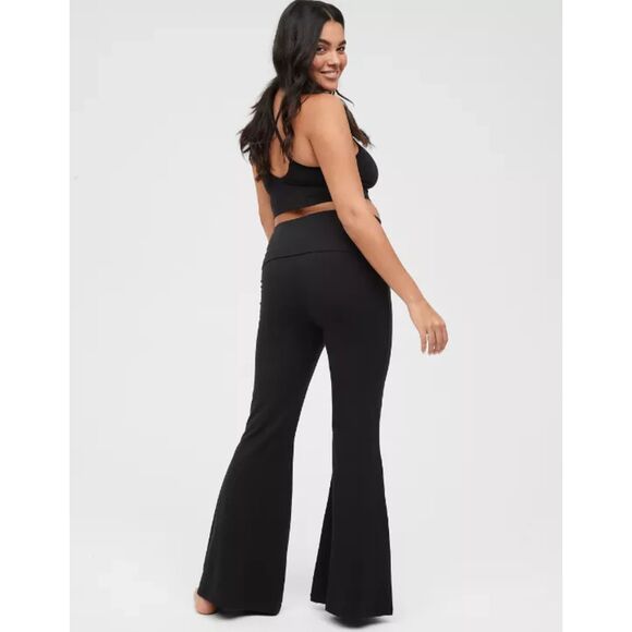 NWT OFFLINE by Aerie OG Foldover High Waisted Super Flare Legging - Picture 4 of 4